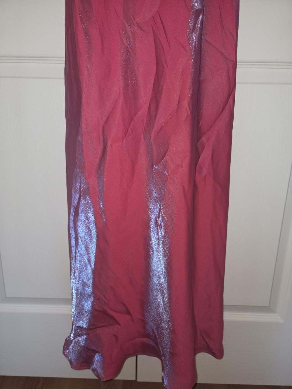 wild fable Pink Satin Slip Dress with Shimmer - Picture 3 of 4